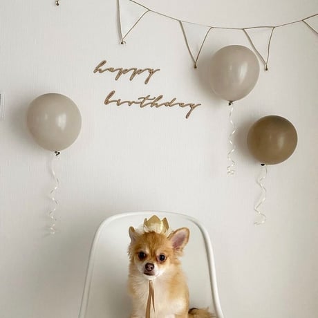 wood letter banner / happy birthday set（color natural）