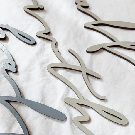 wood letter banner（color sage）