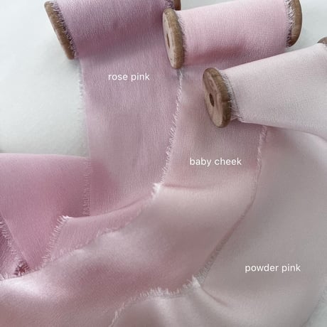 silk ribbon pink group