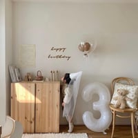 wood letter banner / happy birthday set（color natural）