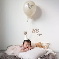 wood letter banner / 100days