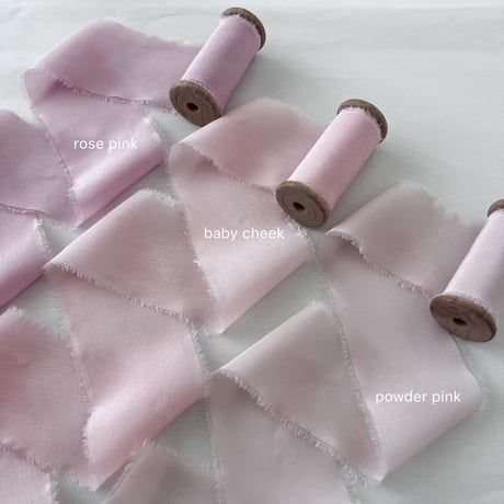 silk ribbon pink group