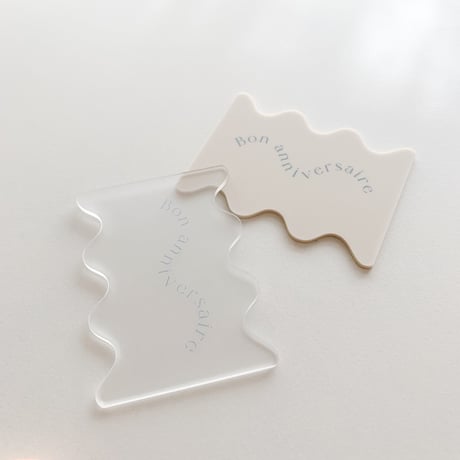 acrylic cake topper 'wave'