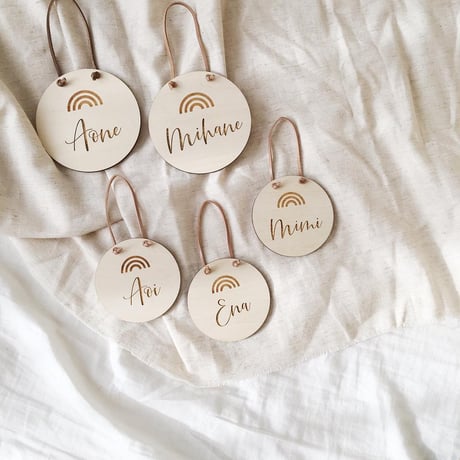 wood ornament rainbow