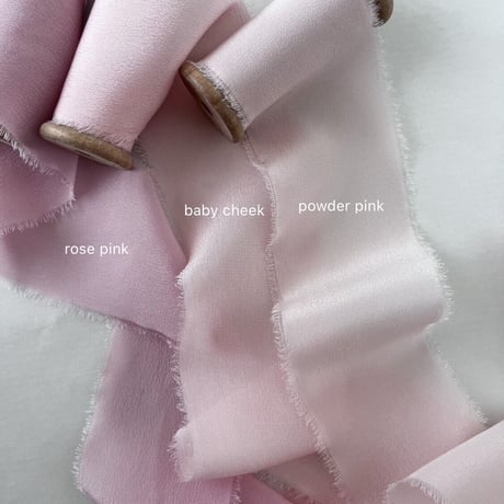 silk ribbon pink group