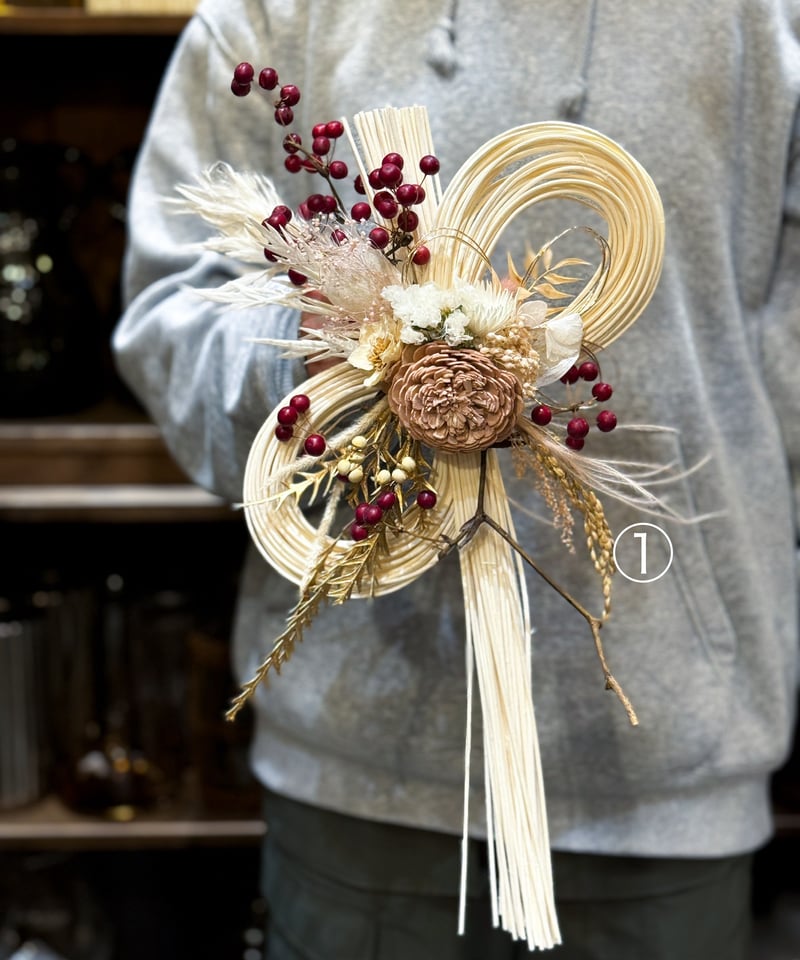 専用＊迎春2024 アジサイ&ナチュラルグリーン   正月飾り(フェイク) 迎春2024 アジサイ&ナチュラルグリーン 正月飾り(フェイク