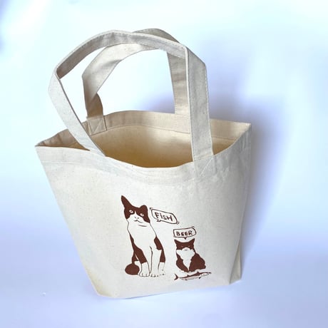 【ハチワレブラザーズ】トートバッグ お散歩バッグ ハチワレ 猫柄 カバン キャンバス カジュアル