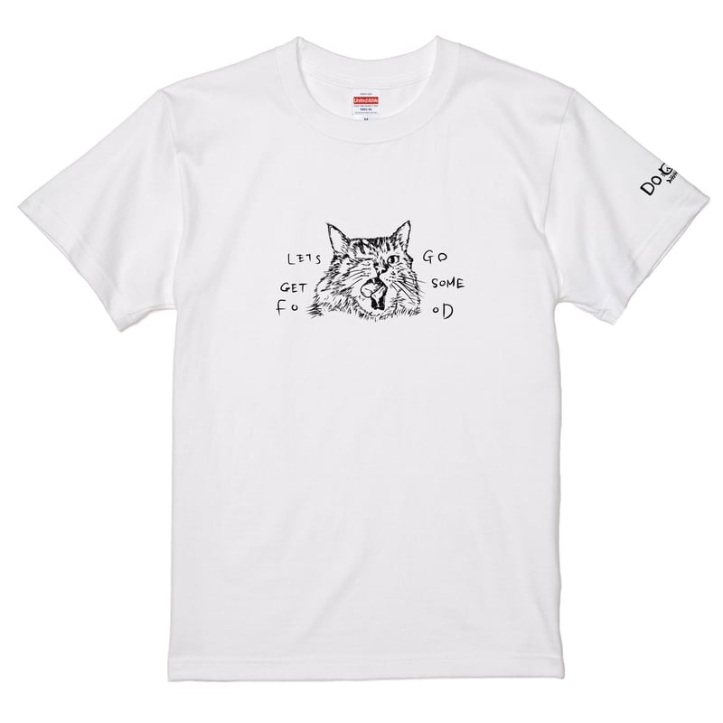 はらぺこ猫】Tシャツ ホワイト 猫柄 猫好き プレゼント 猫 ユニ