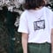 【レトロなテレビと猫】ホワイト Tシャツ 猫柄 ユニセックス 綿100%