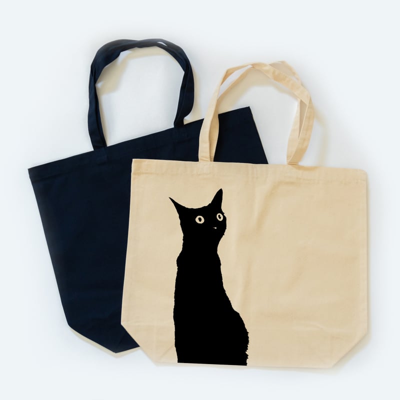 猫柄の大きめトートバッグ】エコバッグ ピクニック お買い物袋 猫柄の大きめトートバッグ】エコバッグ ピクニック お買い物袋