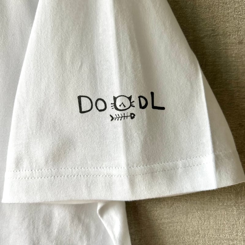 はらぺこ猫】Tシャツ ホワイト 猫柄 猫好き プレゼント 猫 ユニ