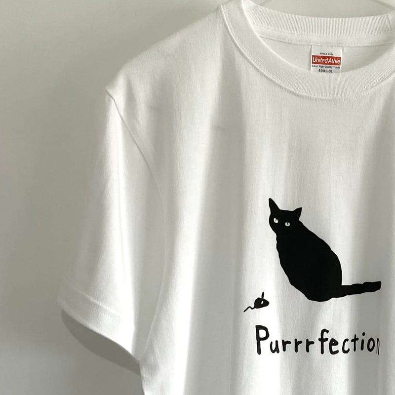はりねずみ　lavanda Tシャツ　ブラック　ホワイト　2枚セット ネコとネズミ】ホワイト Tシャツ ユニセックス 猫柄 綿100% 猫