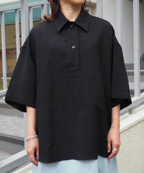 STUDIO NICHOLSON (WOMENS) / TOULON HALF PLACKET SHORT SLEEVE SHIRT