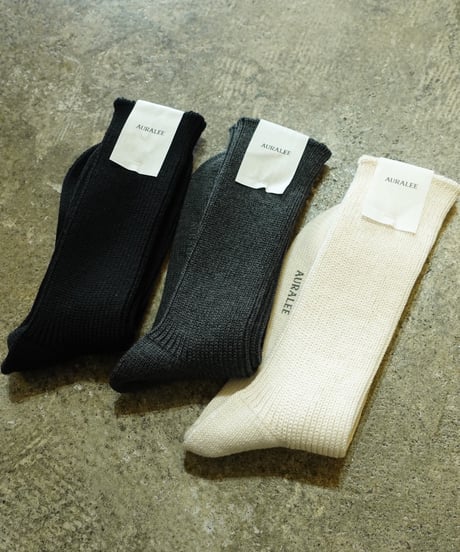 AURALEE(WOMENS) / COTTON CASHMERE LOW GAUGE SOCKS