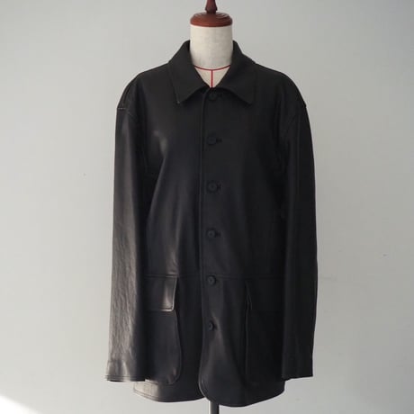 【26SS】AURALEE(MENS) / TEXTURED LAMB LEATHER BLOUSON