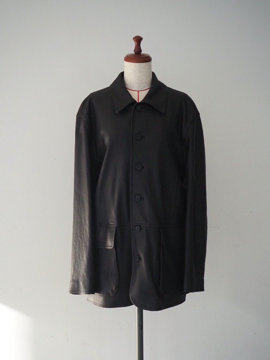 26SS】AURALEE(MENS) / TEXTURED LAMB LEATHER BLO