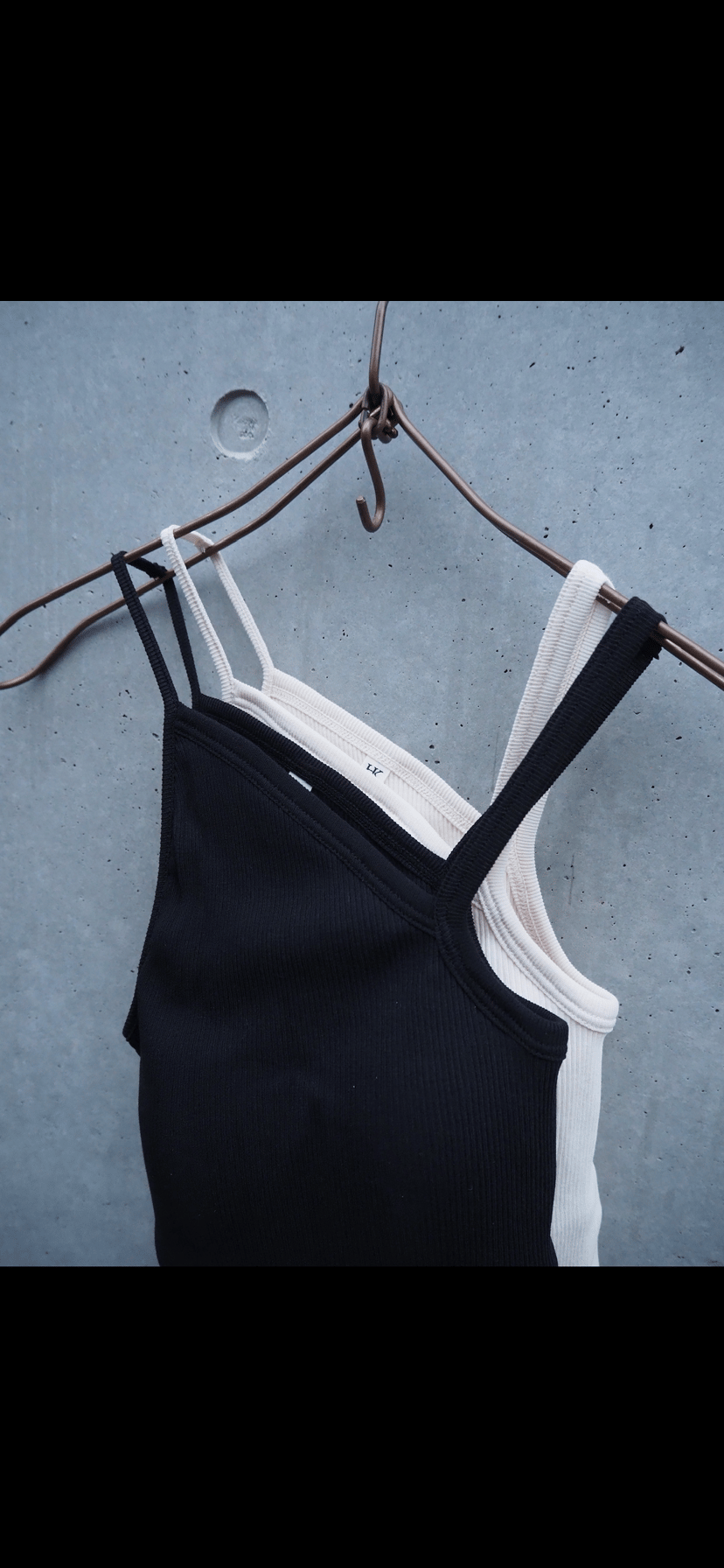 HAKUJI / TWIST COTTON BRA TANK CAMISOLE | Burnish