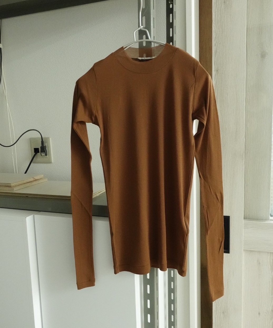 AURALEE(WOMENS) / HIGH GAUGE SHEER RIB L/S TEE