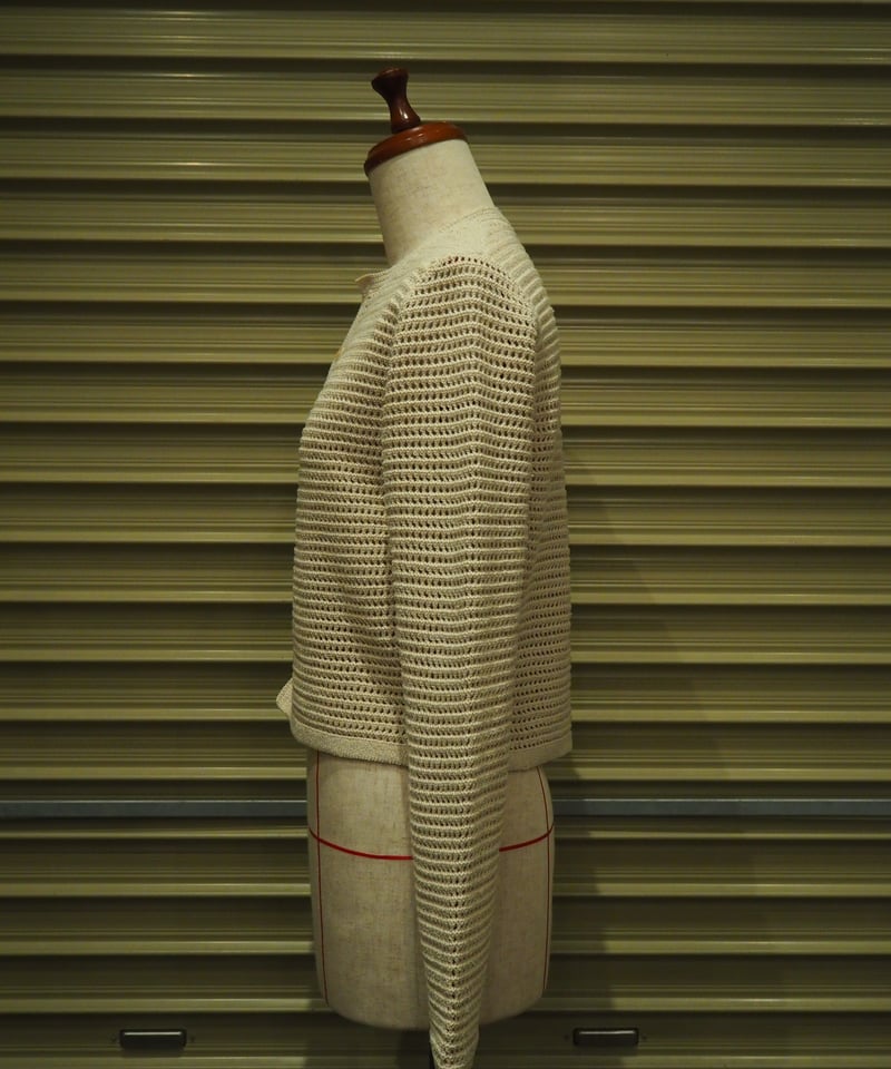 トップス AURALEE TUSSAHSILKCOTTONMESHKNITSKIPPER AURALEE(WOMENS) / TUSSAH SILK COTTON MESH KNIT