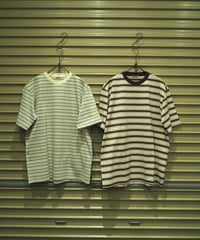 AURALEE(MENS) / GRADIENT STRIPE JERSEY TEE