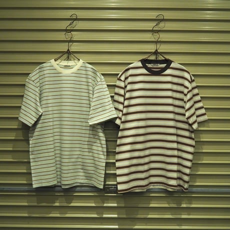AURALEE(MENS) / GRADIENT STRIPE JERSEY TEE