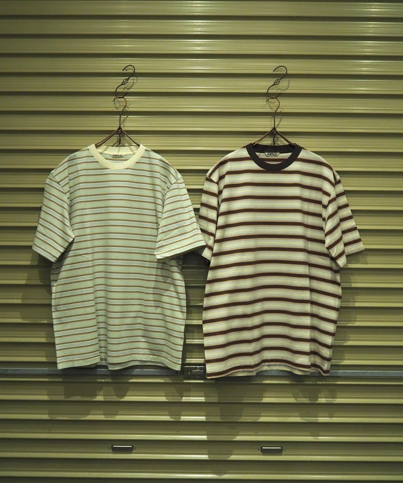 AURALEE(MENS) / GRADIENT STRIPE JERSEY TEE | Bu