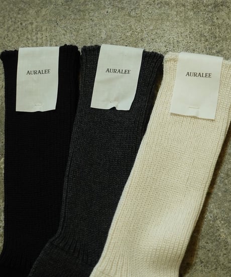 AURALEE(MENS) / COTTON CASHMERE LOW GAUGE SOCKS
