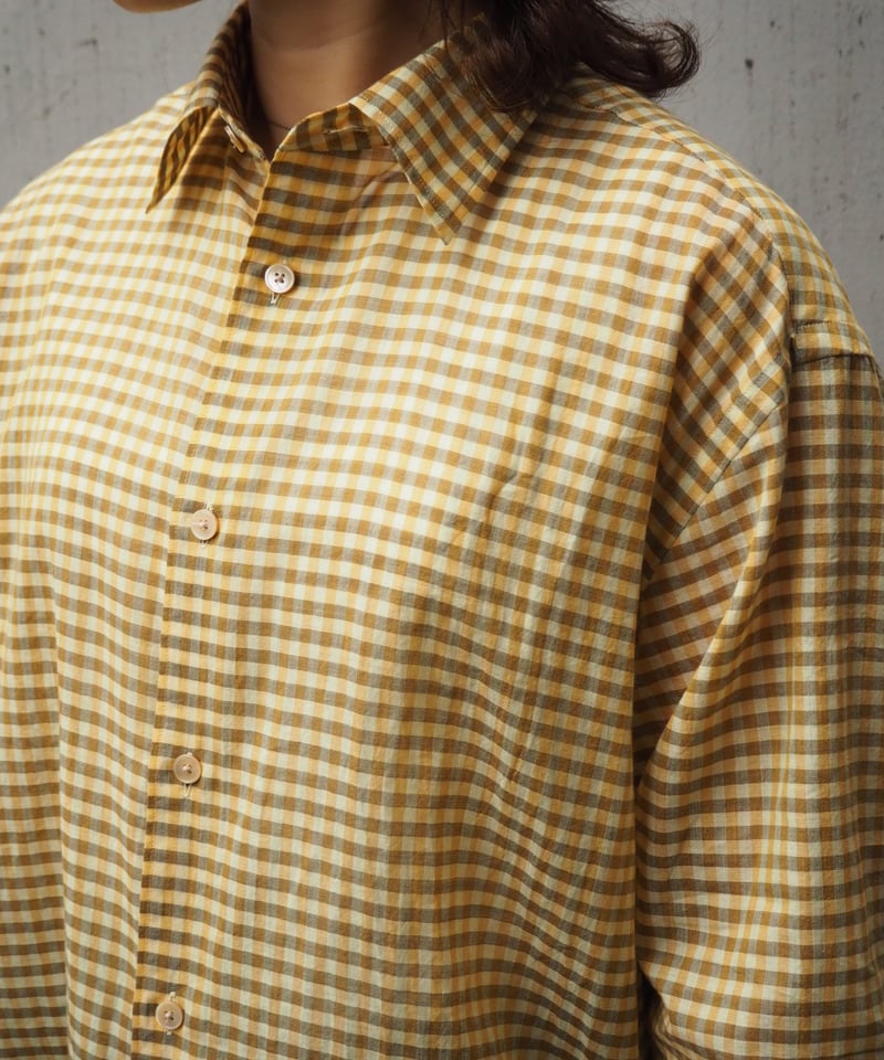 AURALEE(WOMENS) / AIRY LIGHT COTTON CHECK SHIRT
