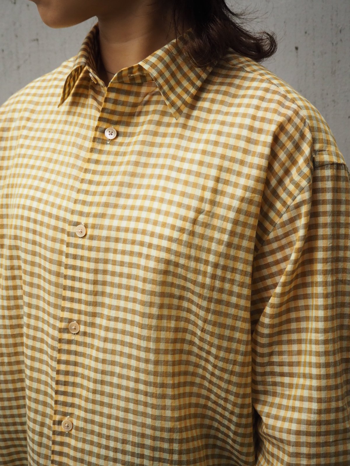 AURALEE(WOMENS) / AIRY LIGHT COTTON CHECK SHIRT