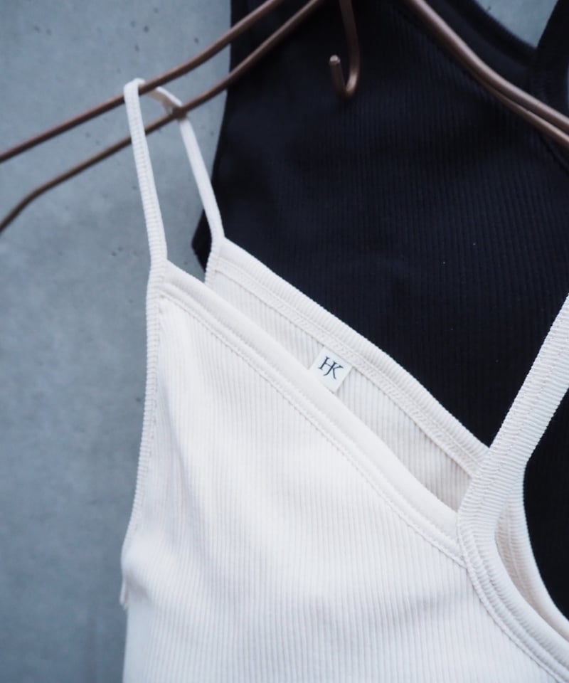 HAKUJI / TWIST COTTON BRA TANK CAMISOLE | Burnish