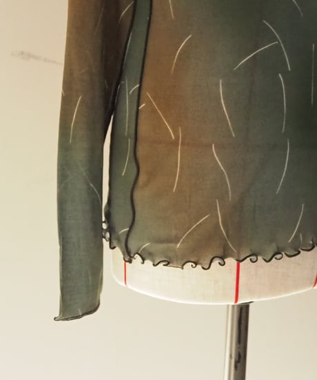 HAKUJI / LINE-PAINTED PRINT RIB HS PO