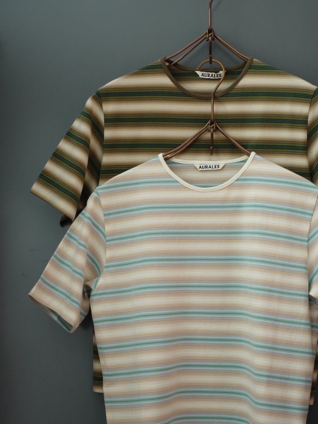 トップス AURALEE 25AW GRADIENT STRIPE JERSEY TEE 25AW】AURALEE(WOMENS) / GRADIENT STRIPE JERSEY