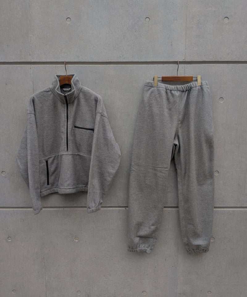 AURALEE(MENS) / PURA SILK COMFORT FLEECE HALF Z