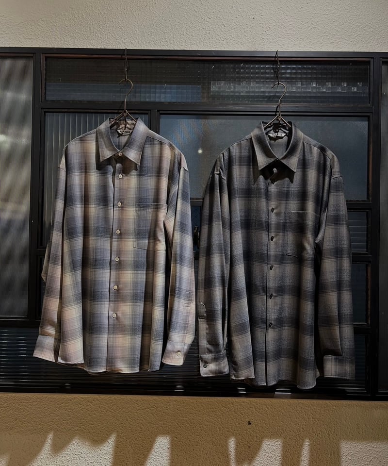 SUPER LIGHT WOOL CHECK SHIRT - AURALEE Official Website SUPER LIGHT WOOL CHECK SHIRT - AURALEE Official Website