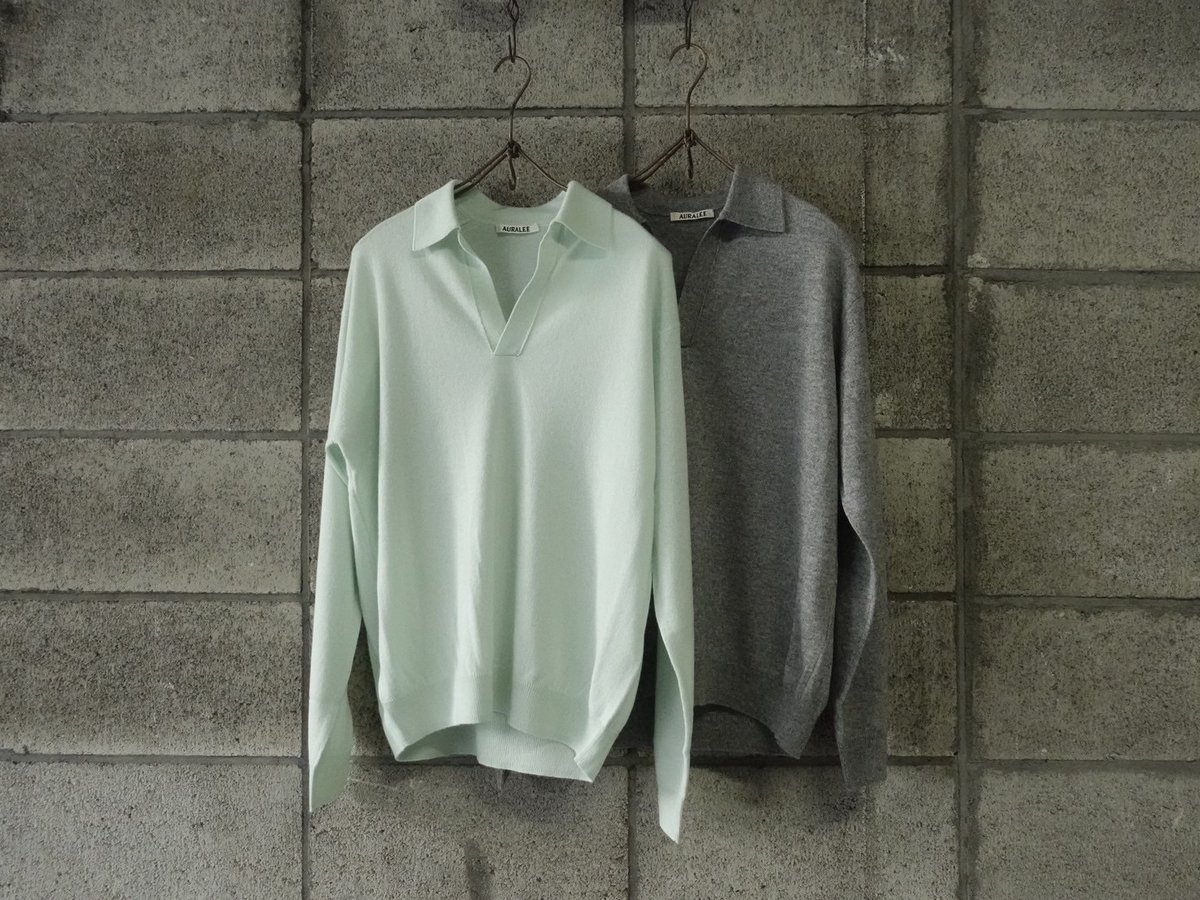 トップス AURALEE 24ss CASHMER SKIPPER POLO 24ss AURALEE super fine cashmere skipper - メルカリ