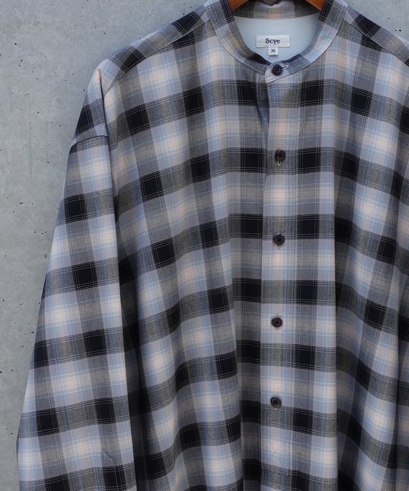 SCYE(WOMENS) / WOOL×RAYON OMBRE CHECK SHIRT DRE