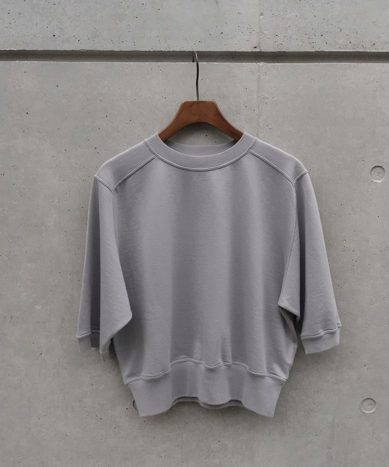 AURALEE(WOMENS) / ELASTIC HIGH GAUGE SWEAT HALF