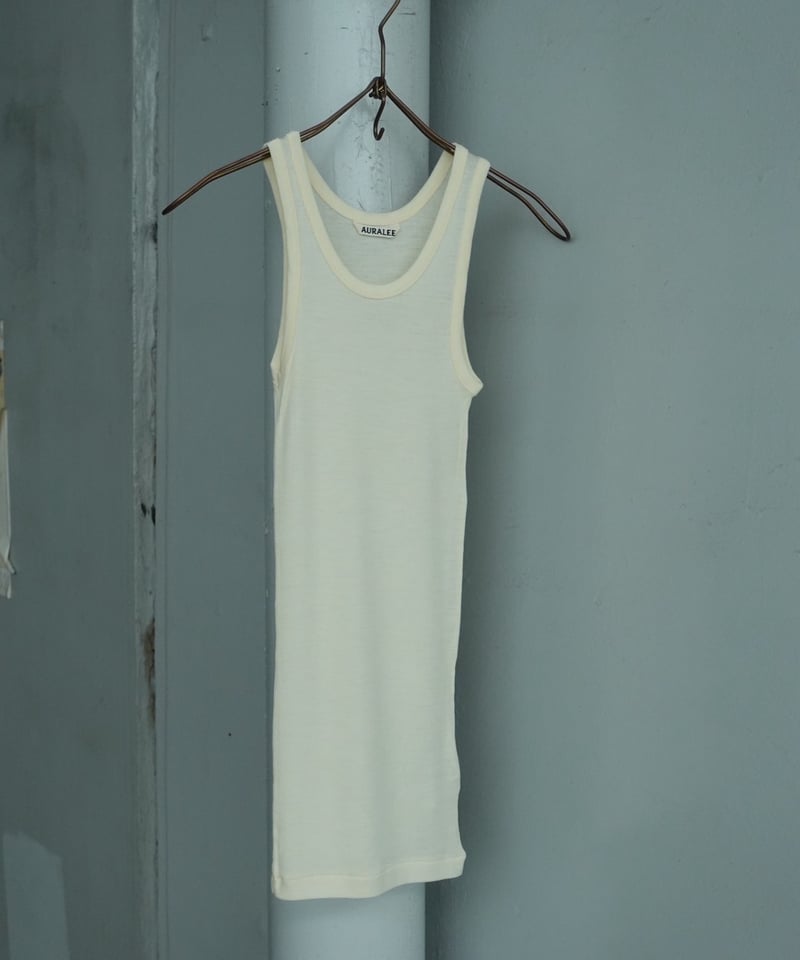 AURALEE(WOMENS) / WOOL SILK SOFT RIB TANK | Bur