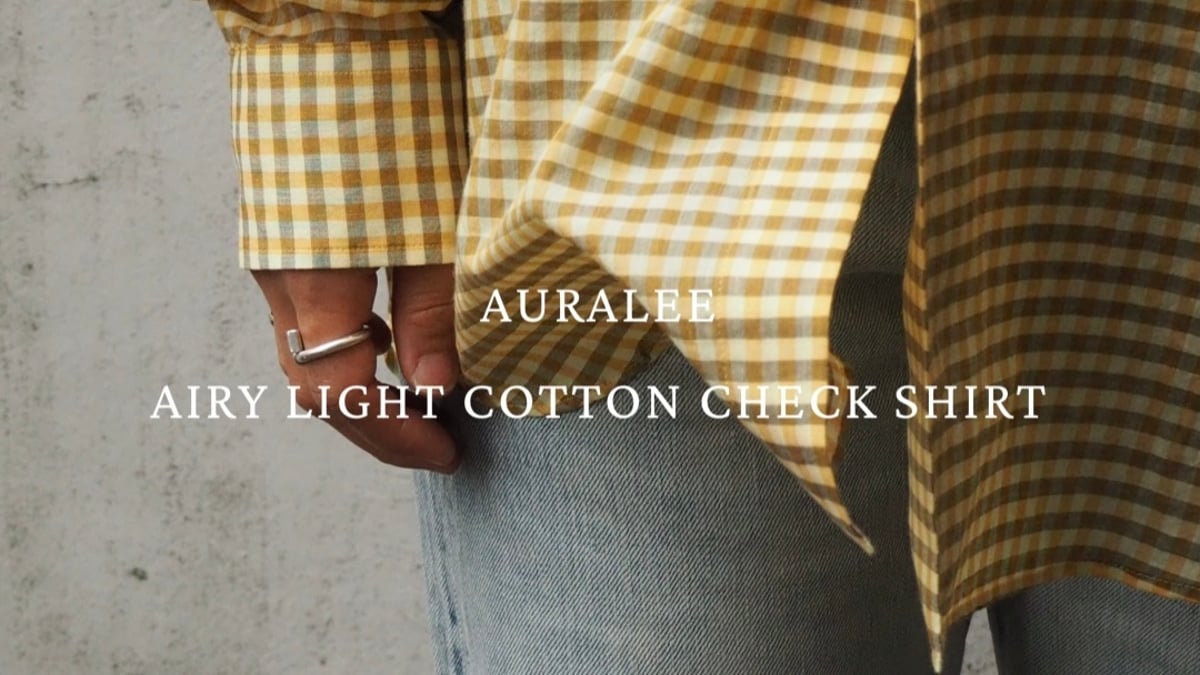 AURALEE / AIRY LIGHT COTTON CHECK SHIRT | Burnish