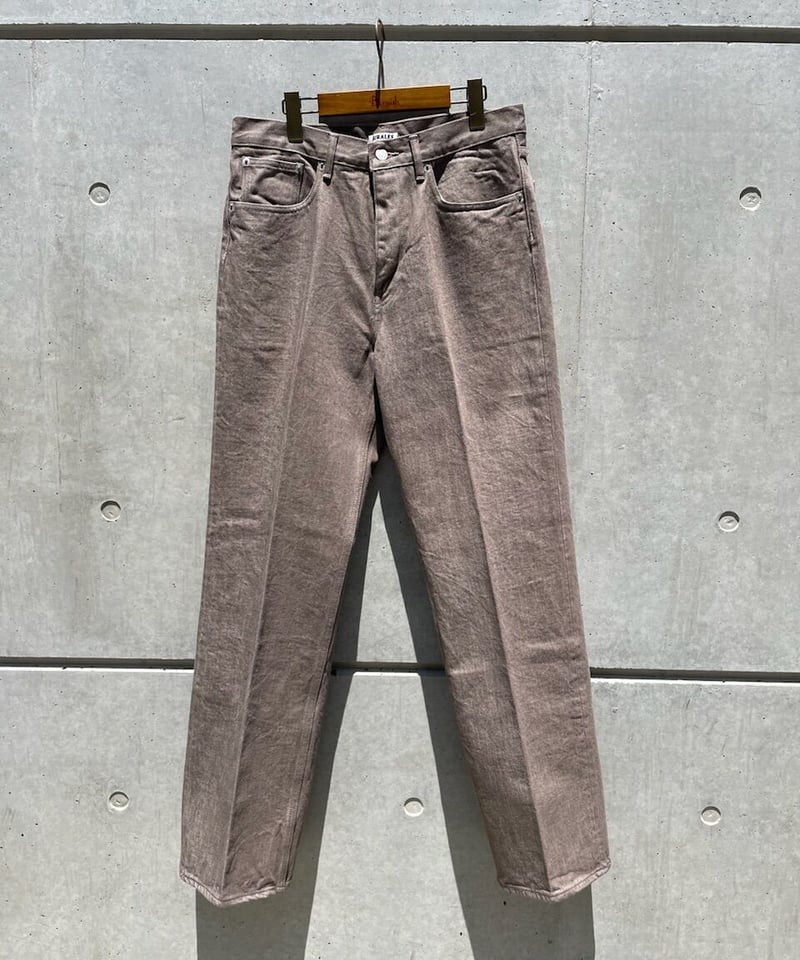 AURALEE - HARD TWIST FADED BROWN DENIM 5P PANTS - パンツ AURALEE - HARD TWIST FADED BROWN DENIM 5P PANTS - パンツ