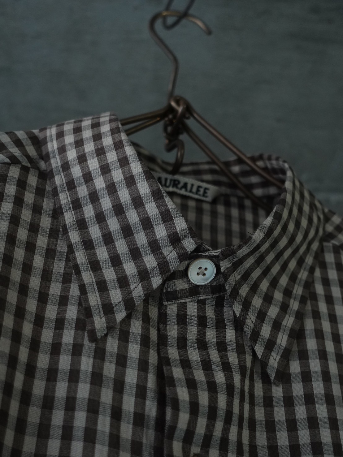 AURALEE(MENS) / AIRY LIGHT COTTON CHECK BIG SHI AURALEE(MENS) / AIRY LIGHT COTTON CHECK BIG SHI