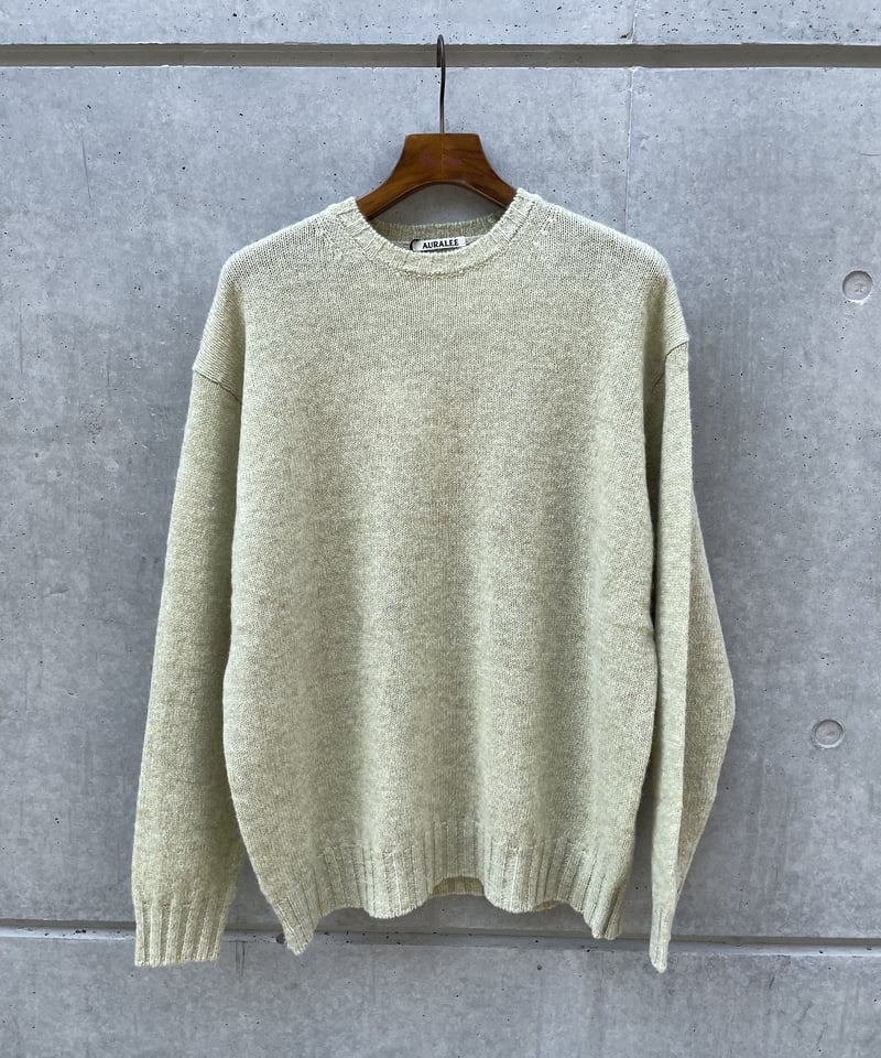 AURALEE(MENS) / SHETLAND WOOL CASHMERE KNIT P/O...