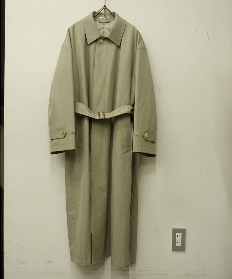 ジャケット・アウター auralee WASHED FINX COLLAR COAT 25ss】AURALEE WASHED FINX GABARDINE SOUTIEN COLLAR COAT – Chum!