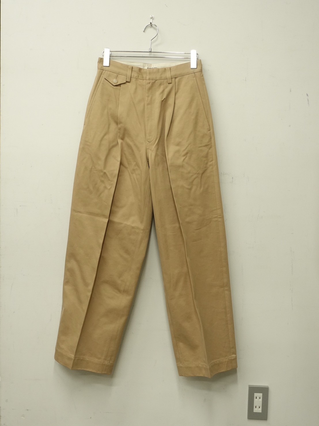 パンツ AURALEE/WASHED FINX CHINO ONE-TUCK PANTS Washed Chino