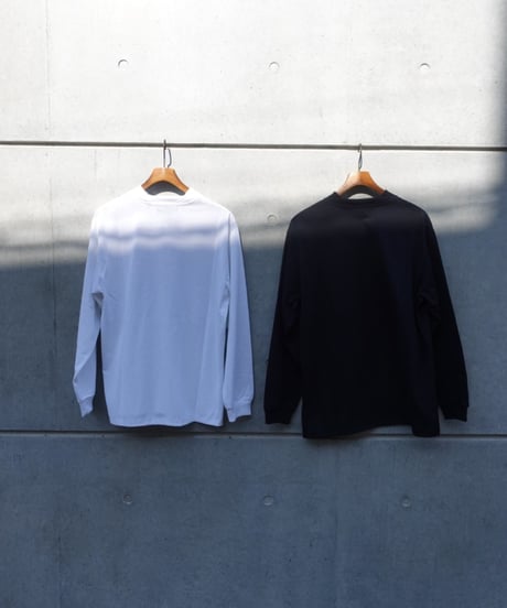 HANDROOM / POLYESTER COTTON FEEL MOCK NECK T-SHIRT LONG SLEEVE