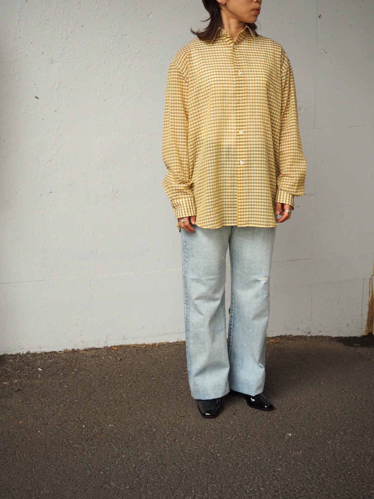 AURALEE(WOMENS) / AIRY LIGHT COTTON CHECK SHIRT