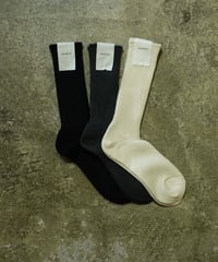 AURALEE(MENS) / COTTON CASHMERE LOW GAUGE SOCKS