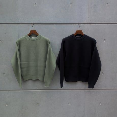 AURALEE(WOMENS) / SUPER FINE WOOL SOFT RIB KNIT P/O