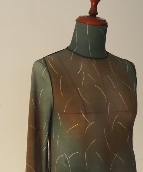 HAKUJI / LINE-PAINTED PRINT RIB HS PO