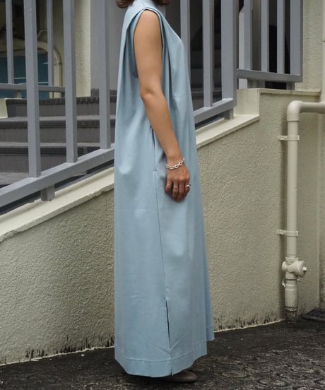 SLOANE(WOMENS) / コットンコンパクトスーピマポンチ タックショルダーワンピース
